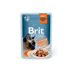 Brit Premium (Брит Премиум) Cat Turkey fillets in Gravy - Влажный корм с кусочками из филе индейки в соусе для кошек 85 г