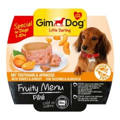 GimDog (ДжимДог) LITTLE DARLING Fruity Menu - Паштет с индейкой и абрикосом для собак мелких пород 100 г