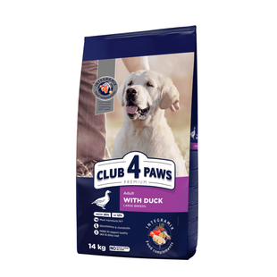 Club 4 Paws (Клуб 4 Лапи) Premium Adult Large Breed Duck - Сухий корм із качкою для дорослих собак великих порід, 14 кг