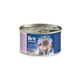 Brit Premium (Бріт Преміум) by Nature Chicken with Hearts - Вологий корм з куркою та серцем для дорослих котів (паштет) 200 г