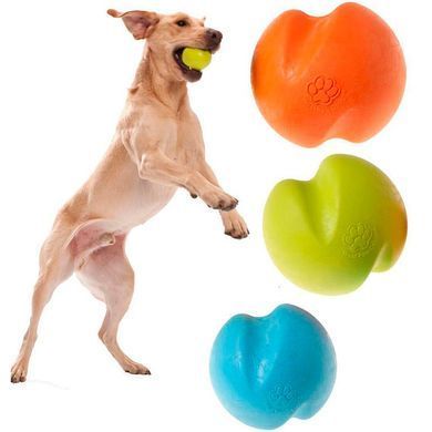 West Paw (Вест Пау) Jive Dog Ball - Игрушка супер-мяч для собак, Ярко-зелёный, 6 см