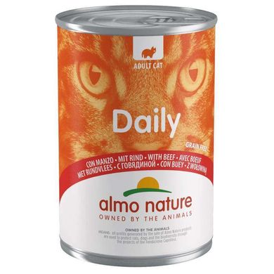 Almo Nature (Альмо Натюр) Daily Cat Adult Beef - Повнораціонний консервований корм з яловичиною для дорослих котів 400 г