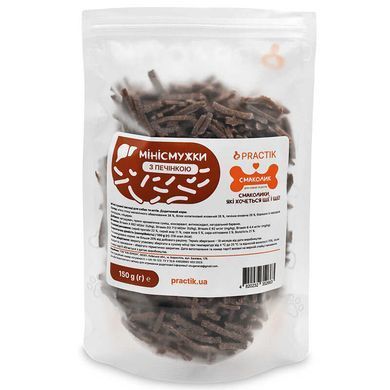Practik (Практик) - Лакомства Миниполоски с печенью для собак и кошек, 150 г