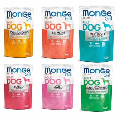 Monge (Монж) Dog Grill Pollo & Tacchino - Консервований корм з куркою та індичкою для дорослих собак 100 г