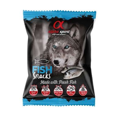 Смаколик для собак Alpha Spirit (Альфа Спіріт) Snacks Fish - Снек с рыбой 50 гр