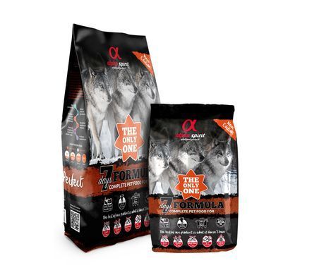 Alpha Spirit (Альфа Спирит) The only one 7 Days​ Formula​ - Полнорационный сухой корм для собак из свинина, курицы и свежей рыбы 3 кг