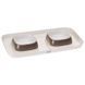 Ferplast (Ферпласт) GLAM TRAY - Пластиковый поднос с мисками для кошек и собак 400 мл Серый