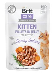 Brit Care (Брит Кеа) KITTEN Fillets in Jelly Savory Salmon - Влажный корм с лососем для котят (филе в желе) 85 г