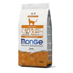 Monge (Монж) Monoprotein Sterilised Cat Duck – Сухой монопротеиновый корм с уткой для стерилизованных котов и кошек 1,5 кг