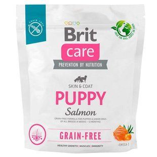 Brit Care (Брит Кеа) Dog Grain-free Puppy Salmon - Сухой беззерновой корм с лососем для щенков, 1 кг