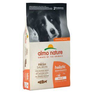 Almo Nature (Альмо Натюр) Holistic Dog Fresh Salmon - Сухий корм з лососем для собак середніх порід, 12 кг