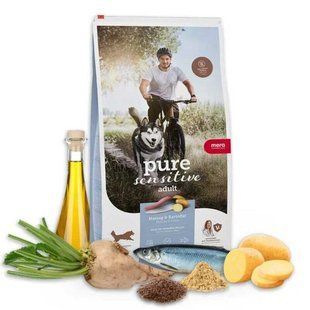 Mera (Мера) Pure Sensitive Fresh meat Hering&Kartoffel - Сухий корм із свіжим м'ясом оселедця і картоплі для дорослих активних собак з чутливим травленням, 12,5 кг