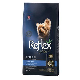 Reflex Plus (Рефлекс Плюс) Adult Dog Mini & Small Breeds Salmon - Сухой корм с лососем для собак малых пород, 8 кг