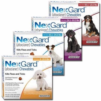 Nexgard (Нексгард) - Протипаразитарні жувальні таблетки для собак від бліх та кліщів (1 пігулка) 2-4 кг