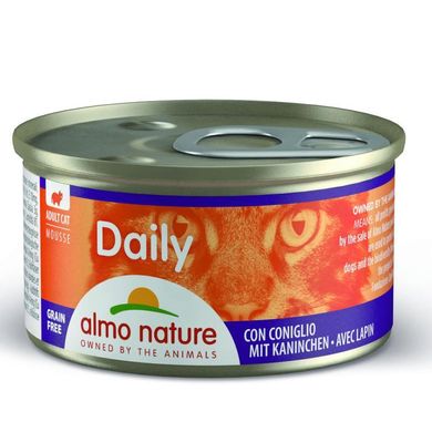 Almo Nature (Альмо Натюр) Daily Menu Cat - Консервированный корм "Мусс с кроликом" для кошек 85 г