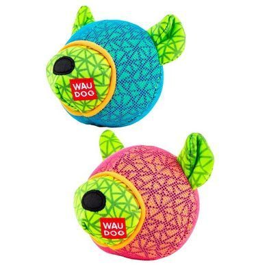 Collar (Коллар) Waudog Fun - Мягкая игрушка Медведь с пищалкой для собак, Голубой, 12х11 см