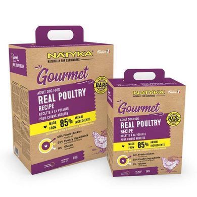 Natyka (Натіка) Gourmet Poultry Adult Dogs - Напіввологий корм з птицею для дорослих собак середніх і великих порід 3 кг