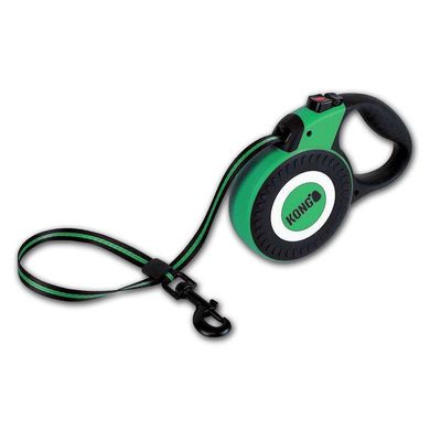 KONG (Конг) Reflect M - Повідець-рулетка для собак середніх порід зі світловідбивачами M Зелений