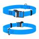 Collar (Коллар) WAUDOG Waterproof - Водостійкий нашийник з металевою пряжкою-гачком для собак 2,5х35-70 см Блакитний