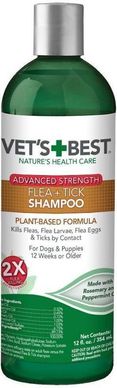 VET`S BEST (Ветс Бест) Flea&Tick Shampoo - Шампунь против блох для собак и щенков 355 мл