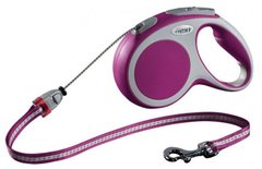 Flexi (Флексі) Vario М - Повідець-рулетка для собак, трос (5 м, до 20 кг) М Рожевий