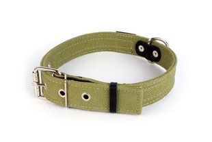 Collar (Коллар) - Нашийник брезентовий, подвійний зі світловідбиваючою ниткою 2,0х31-41 см