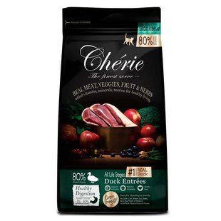 Cherie (Шери) Healthy Digestion Duck Entrеes - Беззерновий сухий корм з качкою для підтримки здорового травлення котів, 2 кг