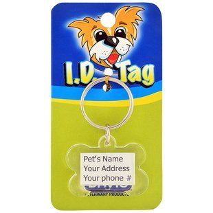 Davis (Дэвис) Bone ID Tag - Брелок-адресник на ошейник для собак 5,6х3,7 см