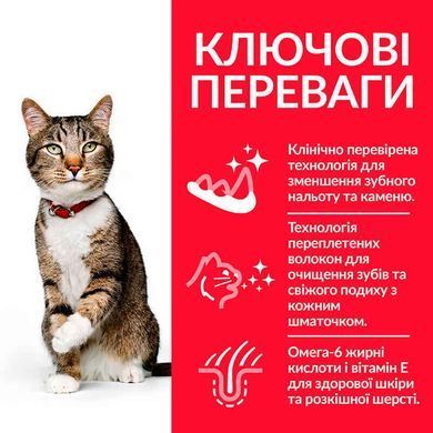 Hill's (Хіллс) Science Plan Oral Care Adult with Chicken - Сухий корм з куркою для дорослих кішок, догляд за ротовою порожниною, 1,5 кг