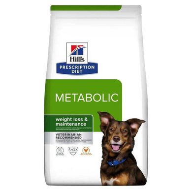 Hill's (Хиллс) Prescription Diet Metabolic Weight Loss (Weight Management) - Корм-диета с курицей для собак, страдающих ожирением или избыточным весом 1,5 кг