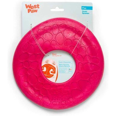 West Paw (Вест Пау) Dash Dog Frisbee - Игрушка фрисби для собак, Бордовый, 21 см