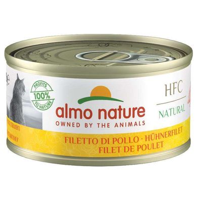 Almo Nature (Альмо Натюр) HFC Natural Adult Cat Chicken Fillet - Консервированный корм с куриным филе для взрослых кошек (кусочки в желе) 70 г
