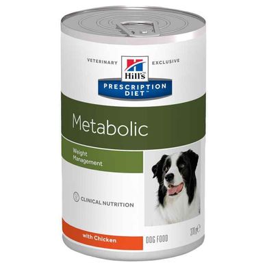 Hill's (Хиллс) Prescription Diet Metabolic Weight Loss (Weight Management) - Консервированный корм-диета с курицей для собак с лишним весом 370 г