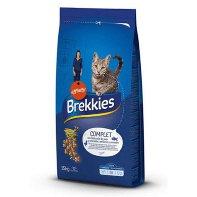 Brekkies (Брекіс) Cat Complet - Сухий корм з куркою і овочами для дорослих котів 15 кг