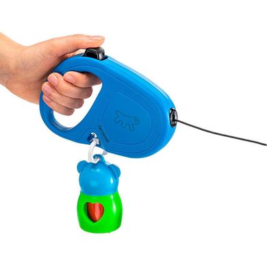 Ferplast (Ферпласт) Flippy One Cord – Поводок-рулетка для собак различных пород со шнуром S Голубой