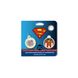 Адресник для собак и котов металлический WAUDOG Smart ID c QR паспортом, рисунок "Супермен Америка", круг, Д 25 мм, Русско-английский