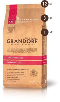 Grandorf (Грандорф) Lamb&Brown Rice Adult All Breeds - Сухой корм с ягненком и рисом для взрослых собак различных 1 кг