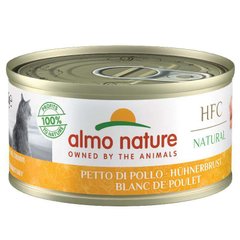 Almo Nature (Альмо Натюр) HFC Natural Adult Cat Chicken Breast - Консервированный корм с куриной грудкой для взрослых кошек (кусочки в желе) 70 г