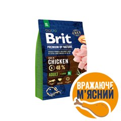 Brit Premium (Бріт Преміум) by Nature ADULT XL - Сухий корм з куркою для дорослих собак гігантських порід 3 кг