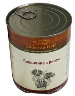 Hubertus Gold (Хубертус Голд) - Консервований корм яловичина з рисом для активних собак, 800 г