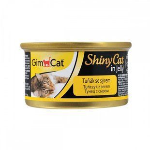 GimCat (ДжимКэт) ShinyCat - Консервированный корм с тунцом и сыром для кошек 70 г