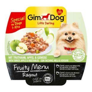 GimDog (ДжимДог) LITTLE DARLING Fruity Menu - Рагу с индейкой, ягодами и овощами для собак мелких пород 100 г