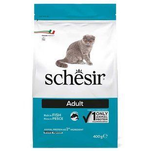 Schesir (Шезир) Cat Adult Fish - Сухой монопротеиновый корм с рыбой для взрослых котов, 400 г