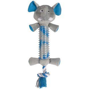 M-Pets (М-Петс) Nabila Long Necks Queak Toy &ndash; Игрушка мягкая Набила Длинная Шея с пищалкой для собак 39х14х5 Серо-голубой