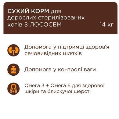 Club 4 Paws (Клуб 4 Лапы) Sterilised with Salmon - Сухой корм с лососем для стерилизованных кошек, 14 кг