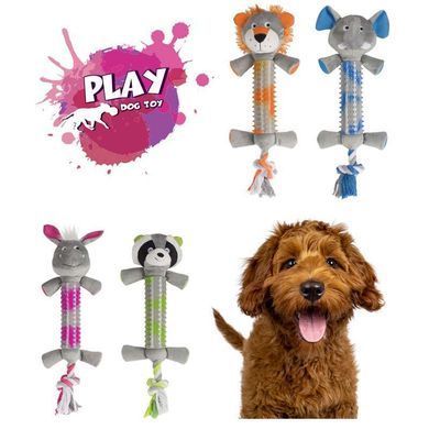 M-Pets (М-Петс) Nabila Long Necks Queak Toy &ndash; Игрушка мягкая Набила Длинная Шея с пищалкой для собак 39х14х5 Серо-голубой