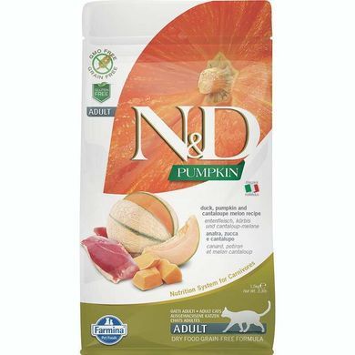 Farmina (Фарміна) N&D Grain Free Pumpkin Duck & Cantaloupe Adult Cat - Беззерновий сухий корм з качкою та гарбузом для котів, 5 кг