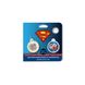 Адресник для собак и котов металлический WAUDOG Smart ID c QR паспортом, рисунок "Работа для Супермена", круг, Д 25 мм, Русско-английский