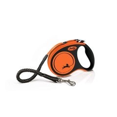 Flexi (Флекси) Extrem Tape - Поводок-рулетка с амортизатором Экстремальная прочность для собак, лента S Оранжевый