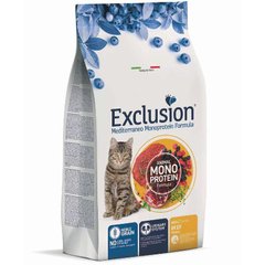 Exclusion (Ексклюжн) Noble Grain Cat Adult Beef - Монопротеїновий сухий корм з яловичиною для дорослих котів всіх порід віком від 12 місяців 300 г